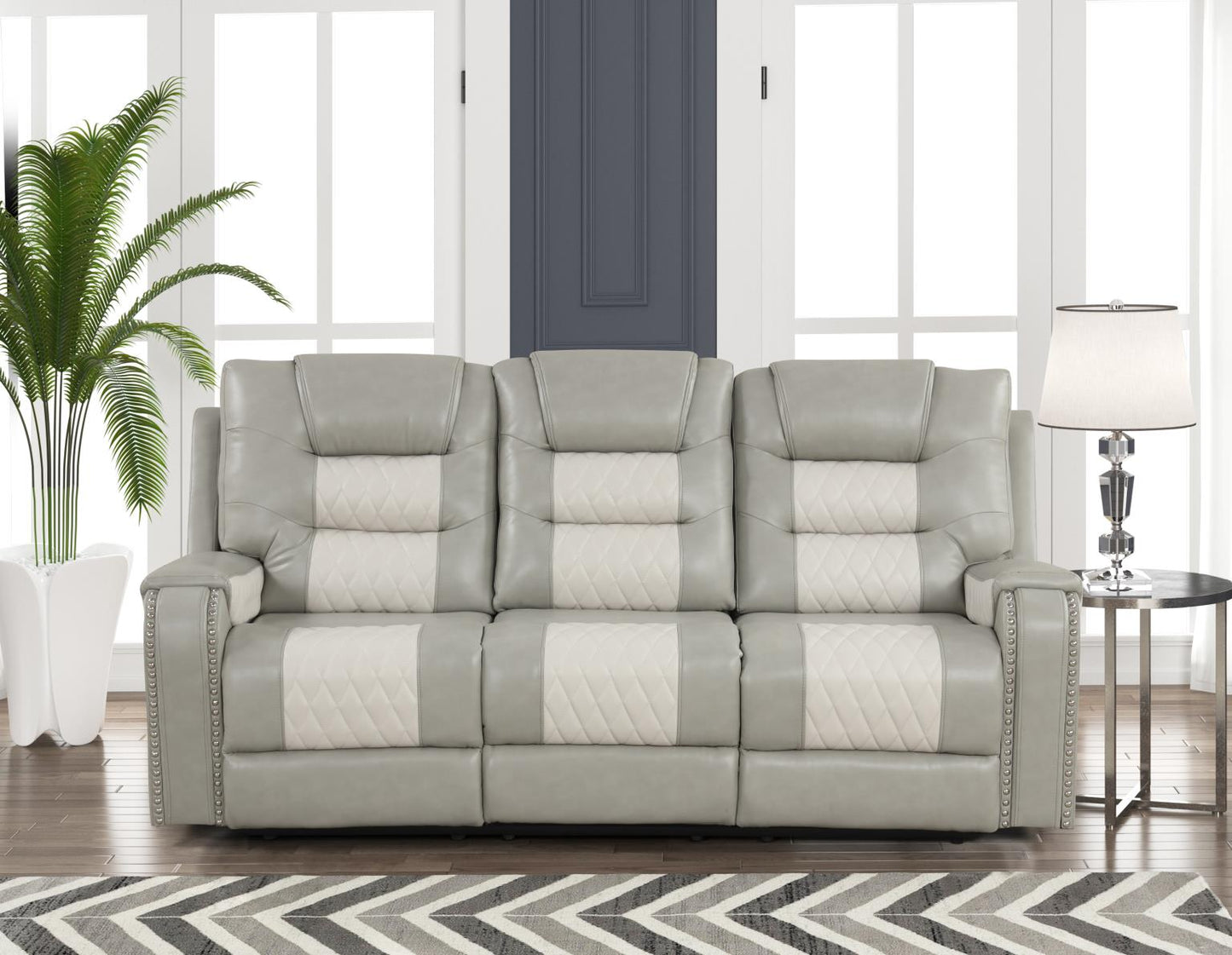 Cowboy Sofa - Ice on Grey