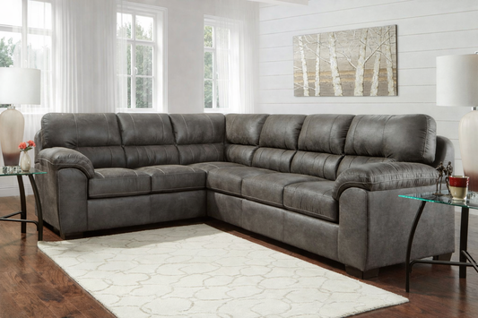 Sequoia Ash Sectional - Dark Grey Upholstered Sectional