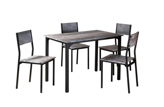 Nox 5 Piece Dining Set, Table and 4 Chairs