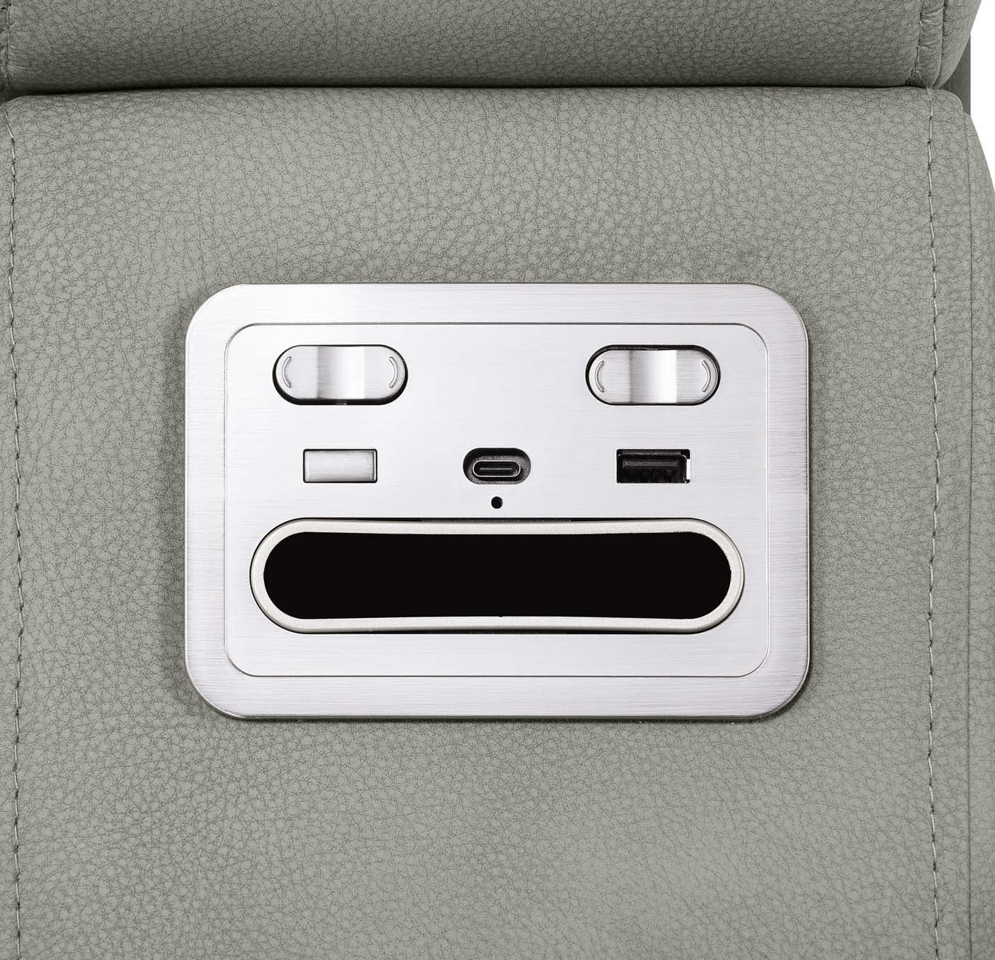 Molly Power Reclining Loveseat - Grey Beige