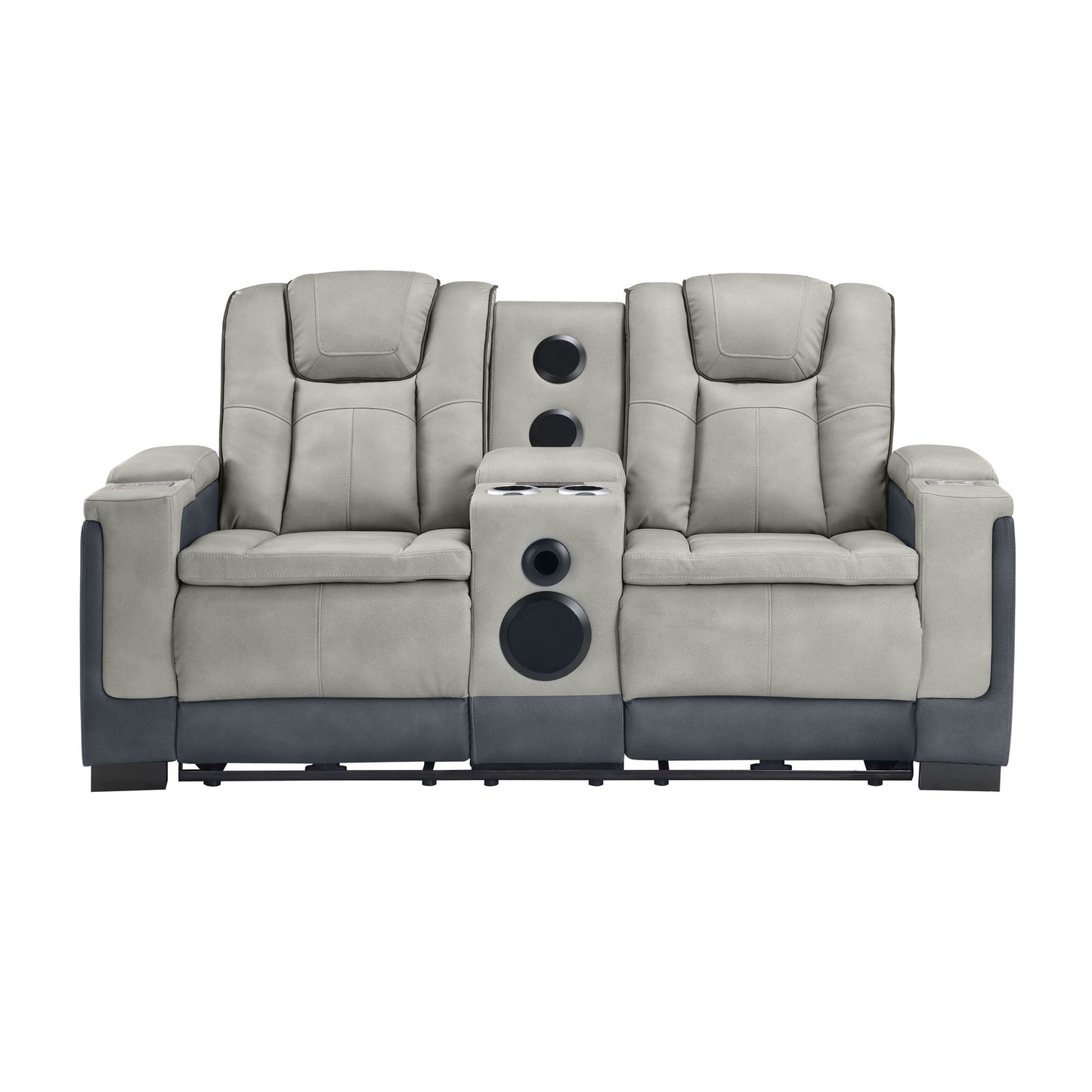 Molly Power Reclining Loveseat - Grey Beige