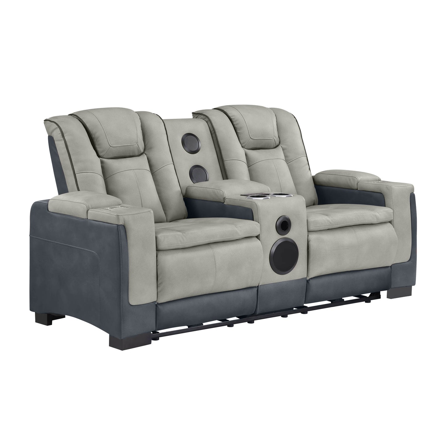Molly Power Reclining Loveseat - Grey Beige