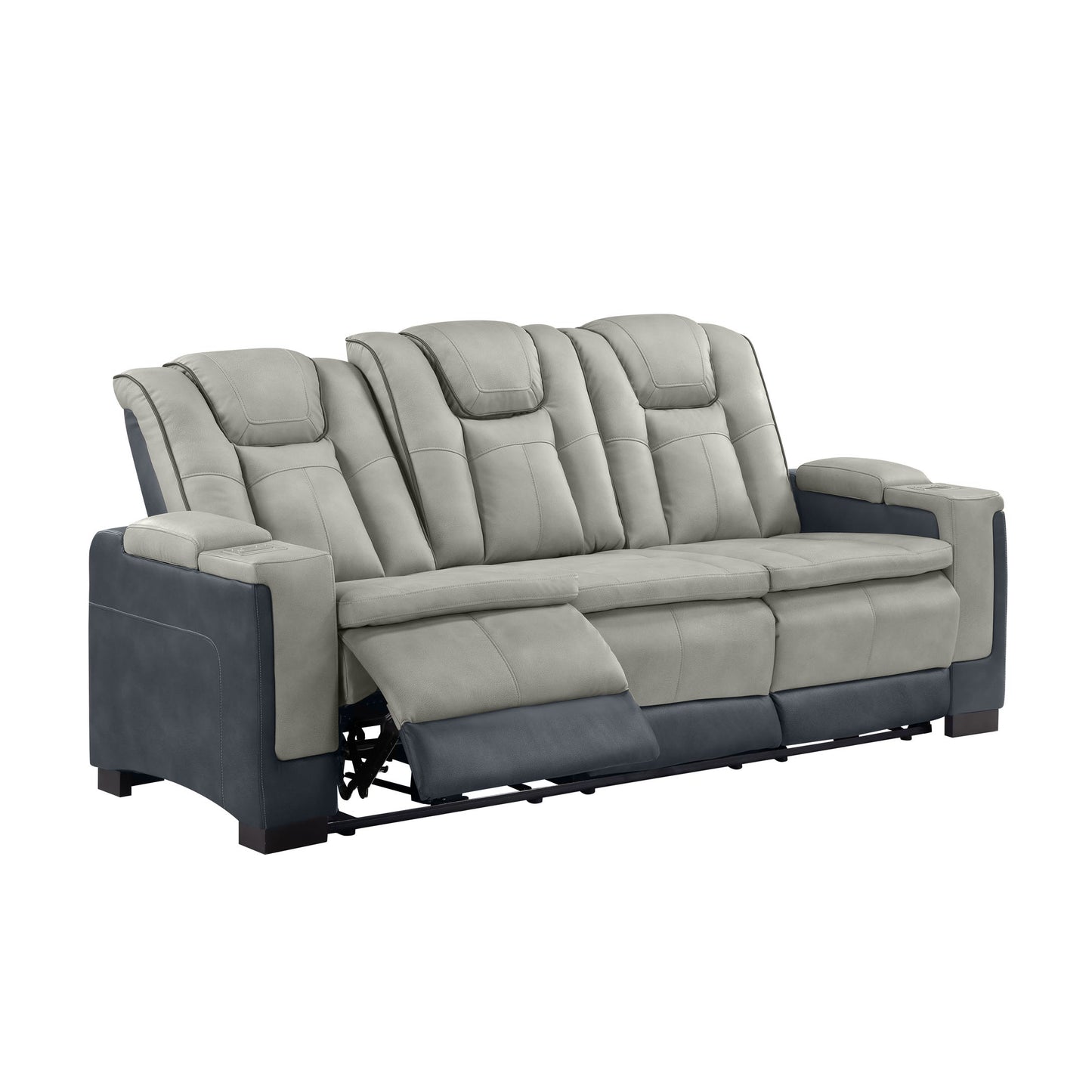 Molly Power Reclining Sofa - Grey Beige