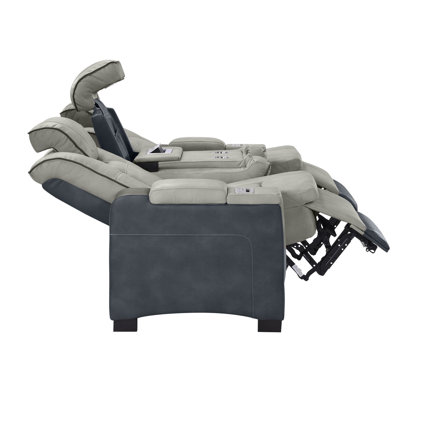 Molly Power Reclining Sofa - Grey Beige