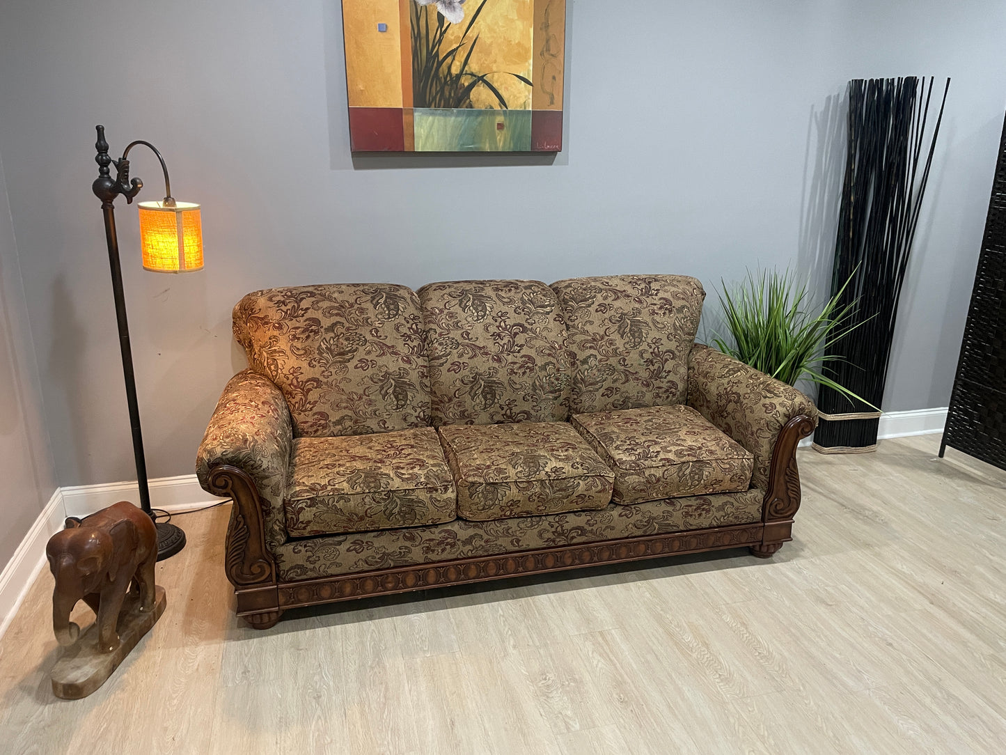 Classic Rolled Arm Patterned Sofa