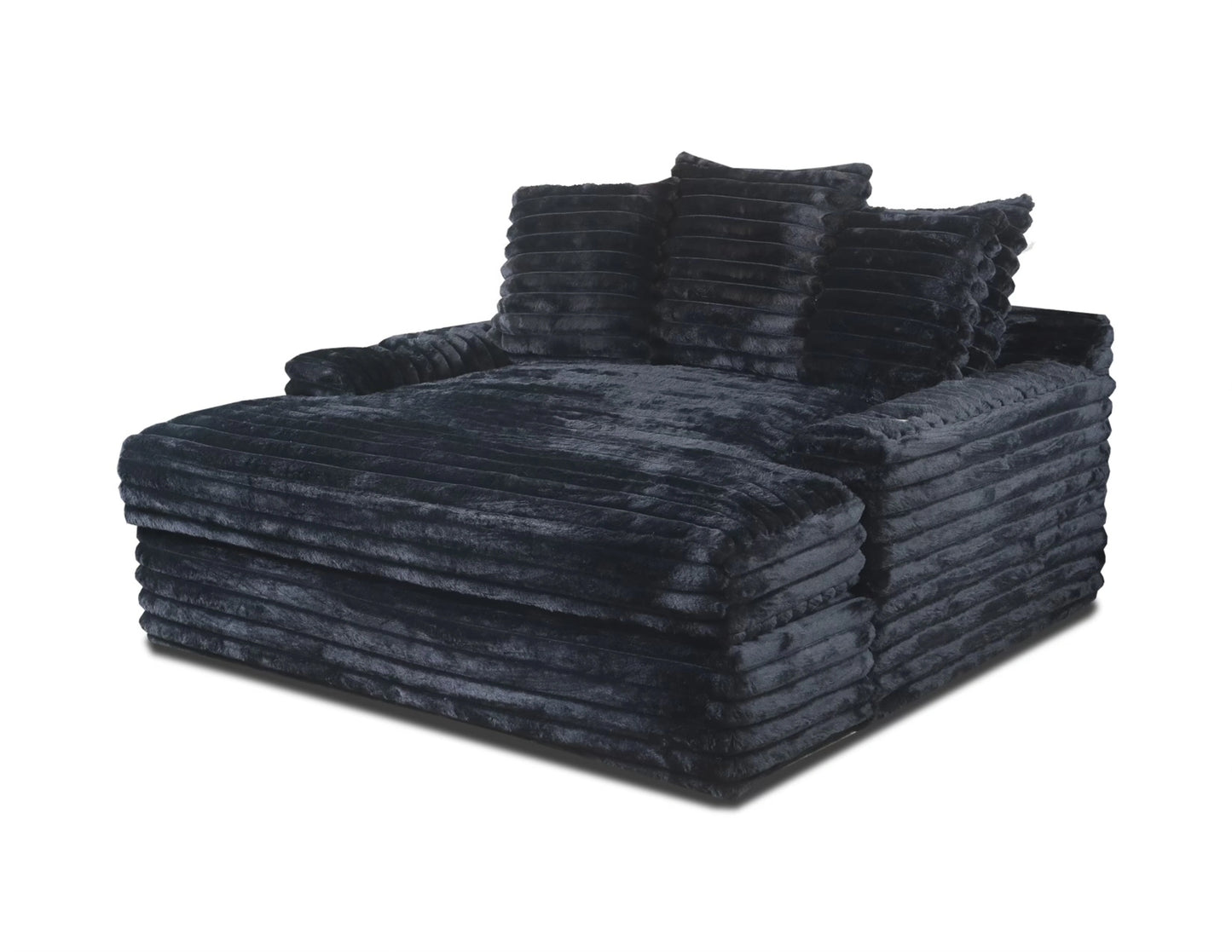 Oversized Snuggle Chaise Lounger - Black