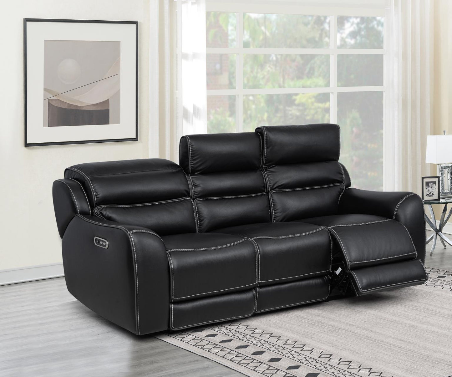 London Power Reclining Sofa With Power Headrest, USB, Type C Charger, Zero Gravity Box