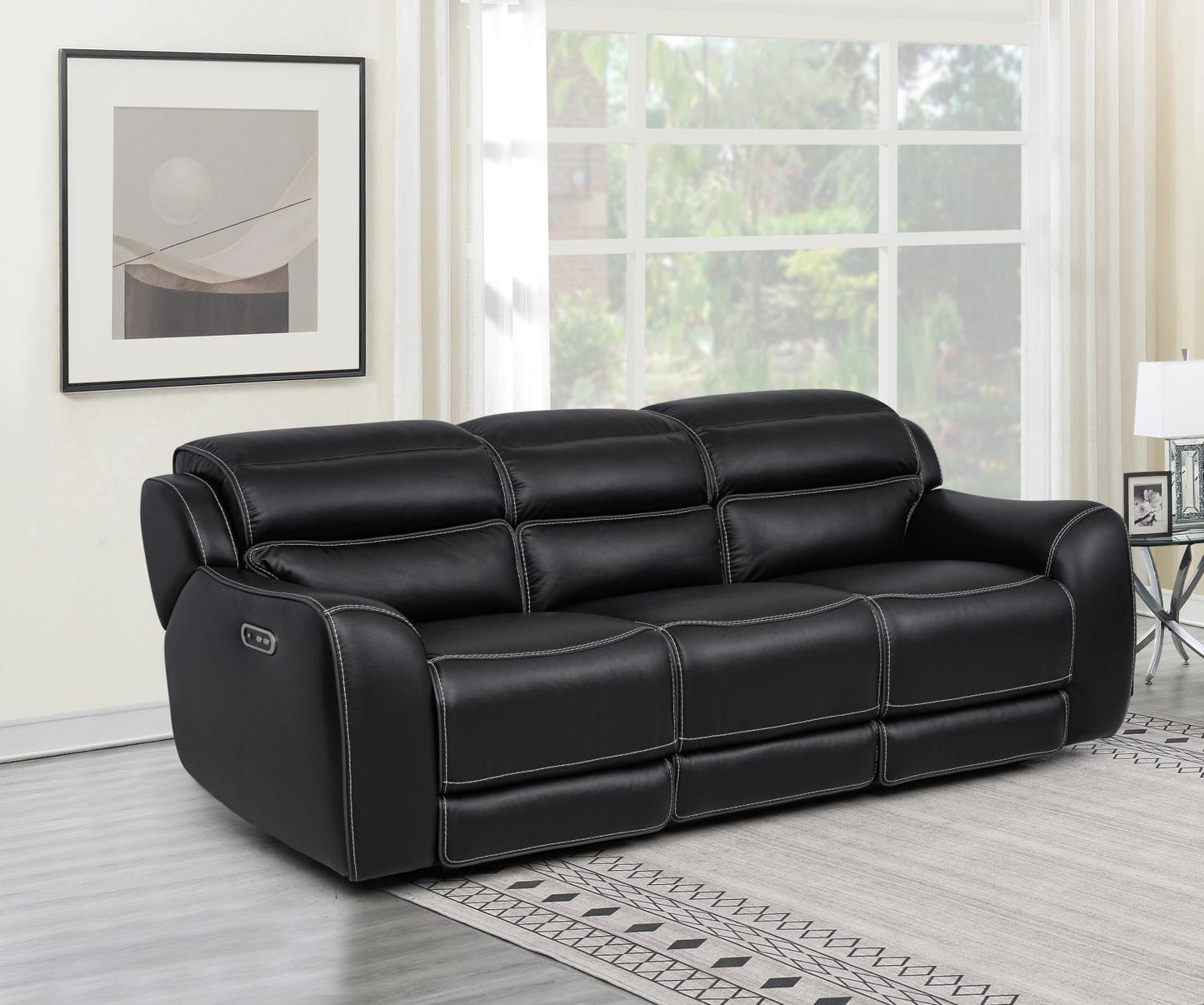London Power Reclining Sofa With Power Headrest, USB, Type C Charger, Zero Gravity Box