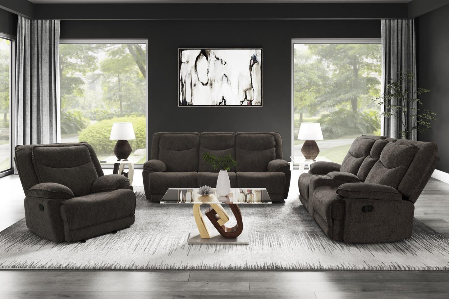 Asheville Brown Living Room Set