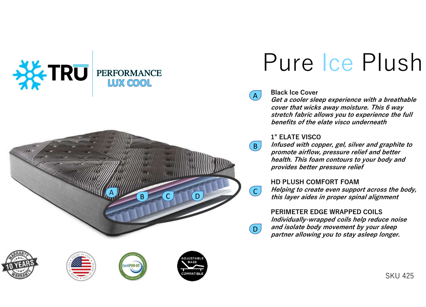 Tru Performance Lux Cool Plush Mattress