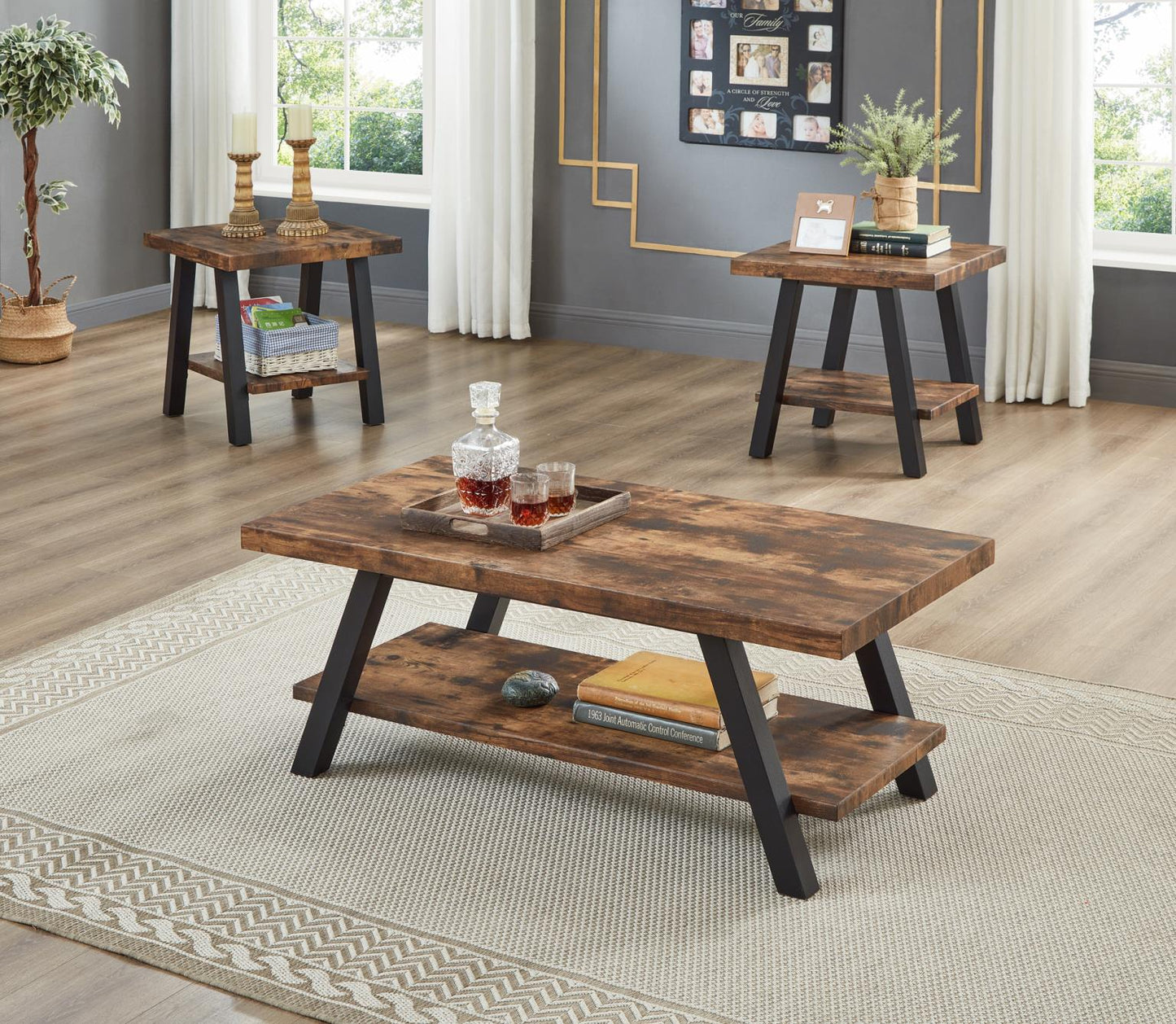 Savannah Creek 3 Piece Coffee Table Set