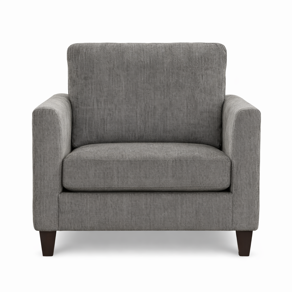 Sims Charcoal Chair - Grey Fabric Accent Chair