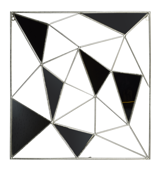 Geometric Black Metal Wall Art – 26"x25"x3.5"