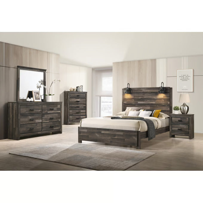 Carter Rustic Brown Queen Bedroom Collection