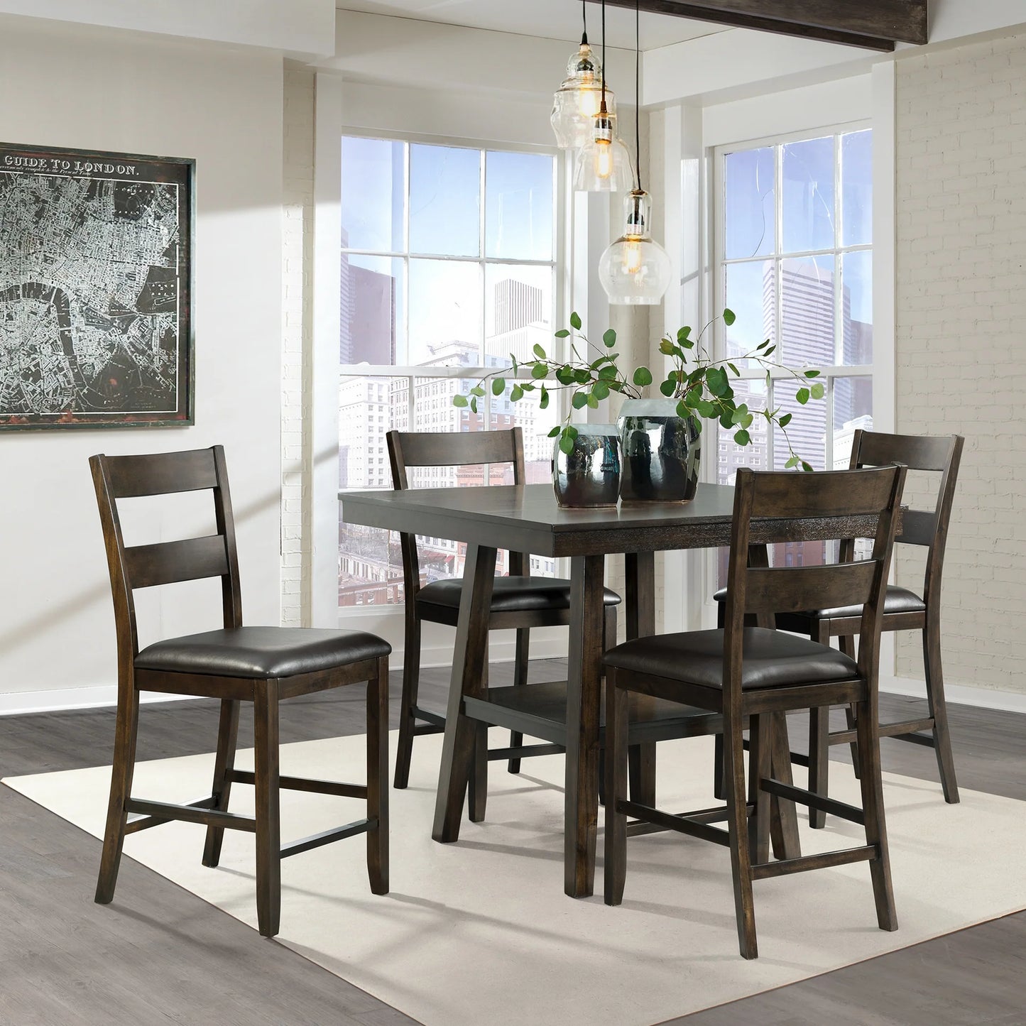 Laredo 5 Piece Pub Height Dining Set