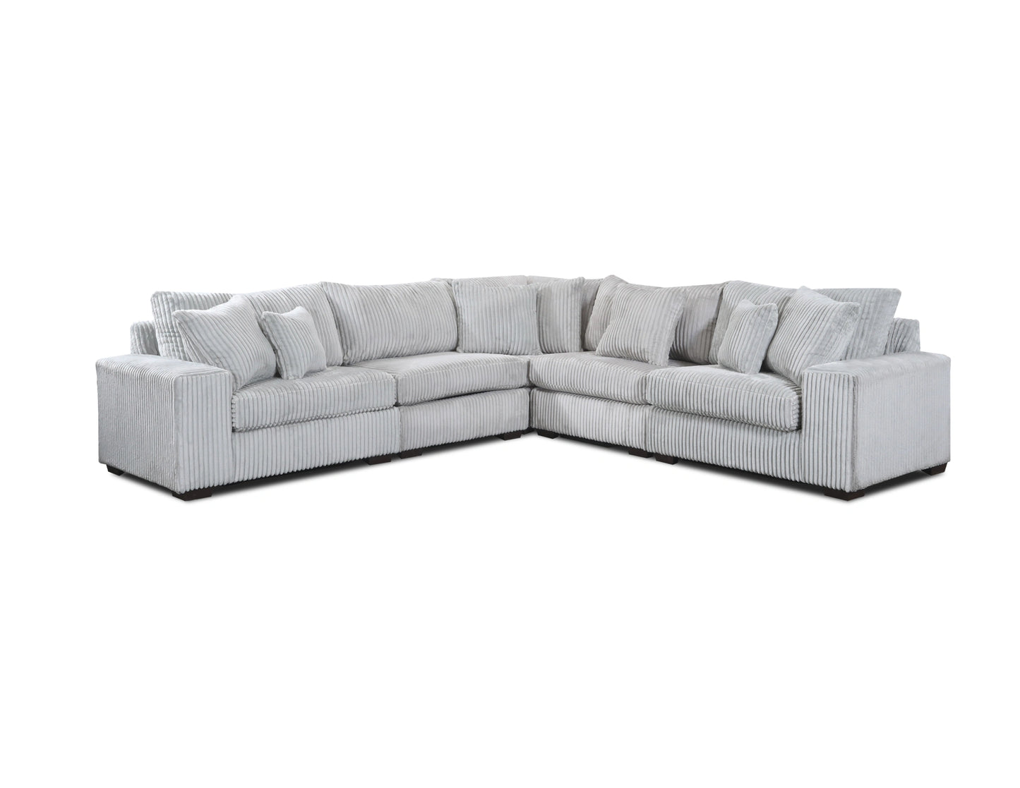 The Libby 5 Piece Light Grey Sectional