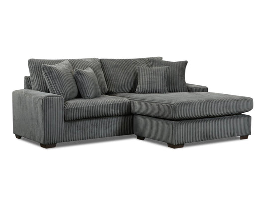 The Libby 2 Piece Charcoal Sectional